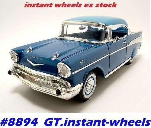 Chevrolet BelAir Sedan 1957 blue Road Signature NEW FREE shipping ex SA stock #8894 instant wheels