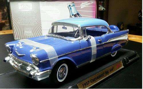 Chevrolet BelAir Sedan 1957 blue Road Signature NEW FREE shipping ex SA stock #8894 instant wheels