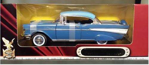 Chevrolet BelAir Sedan 1957 blue Road Signature NEW FREE shipping ex SA stock #8894 instant wheels