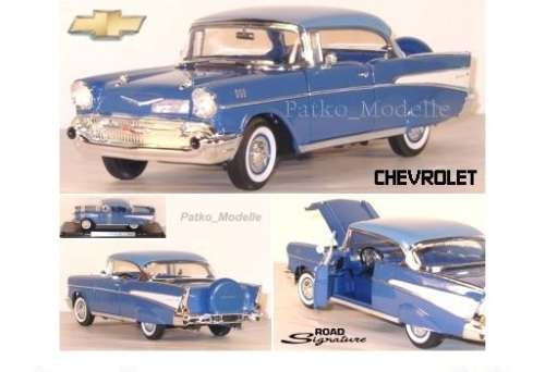 Chevrolet BelAir Sedan 1957 blue Road Signature NEW FREE shipping ex SA stock #8894 instant wheels