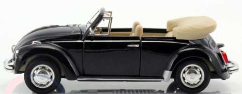 Volkswagen BEETLE open CABRIO 1960 black 1/24 Welly NEW+boxed FREE Delivery #2164 instant wheels