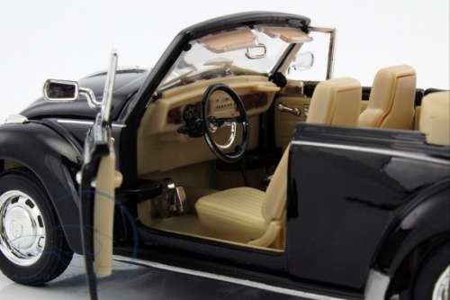 Volkswagen BEETLE open CABRIO 1960 black 1/24 Welly NEW+boxed FREE Delivery #2164 instant wheels