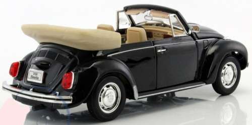 Volkswagen BEETLE open CABRIO 1960 black 1/24 Welly NEW+boxed FREE Delivery #2164 instant wheels