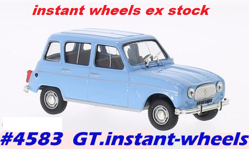 Renault 4L 1962 lt blue IXO NEWinBlister FREE delivery ex SA stock #4583 instant wheels