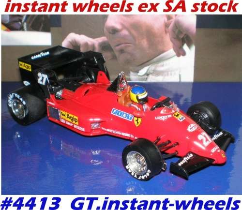 Ferrari 126 C4-M2 #27 1984 Alboreto 1/43 Brumm NEW+showcased FREE Shipping #4413 instant wheels