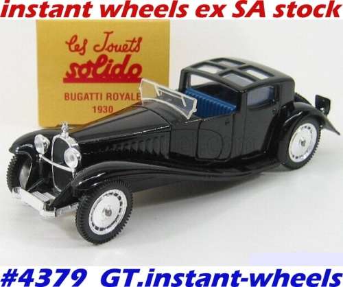 Bugatti Royale 41 1930 black Solid NEW+boxed FREE Shipping ex SA stock #4379 instant wheels