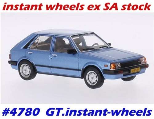 Mazda 323 4-door+hatchback 1982 blue-met Whitebox NEW+boxed FREE delivery #4780 instant wheels