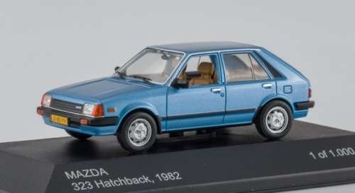 Mazda 323 4-door+hatchback 1982 blue-met Whitebox NEW+boxed FREE delivery #4780 instant wheels