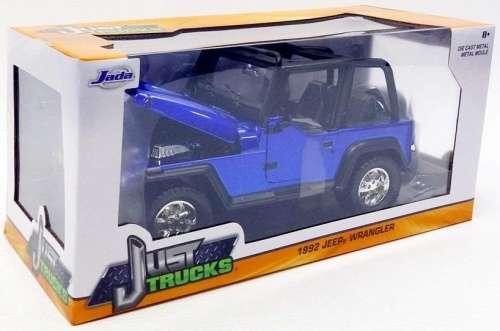 Jeep Wrangler 1992 (open) blue 1/24 Jada NEW+boxed  #2186 instant wheels