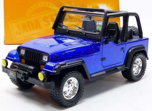 Jeep Wrangler 1992 (open) blue 1/24 Jada NEW+boxed  #2186 instant wheels