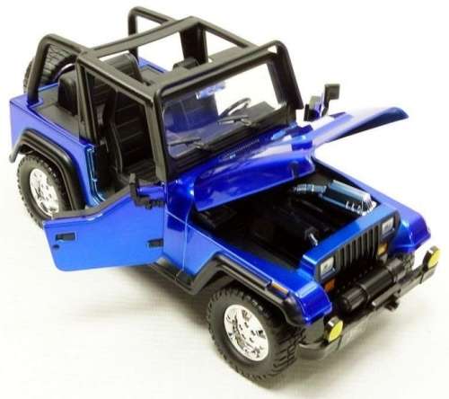 Jeep Wrangler 1992 (open) blue 1/24 Jada NEW+boxed  #2186 instant wheels