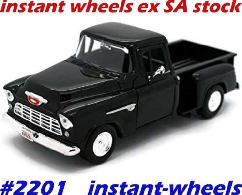 Chevrolet 5100 Stepside Pick-UP 1955 bleck NEW+boxed FREE Delivery #2201 instant wheels