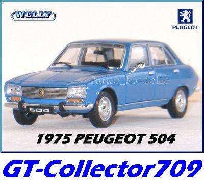 1:18 Peugeot 504 sedan lt.blue 1975 by Welly, MINT boxed, 7 days money-back g'tee! #709