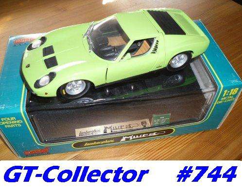 1:18 Lamborghini Miura 1971 lime green by Anson, MINT, boxed, 7 days money-back g'tee #744