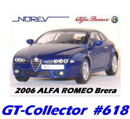 1:18 Alfa Romeo BRERA 2006 blue-met by NOREV, MINT, boxed, 7 days money-back g'tee, #618