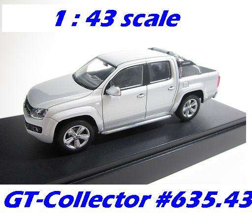 1:43 Volkswagen Amarok 2009 silver (w.rollbar) by Minichamps, MINT, boxed, g'tee! #635.43