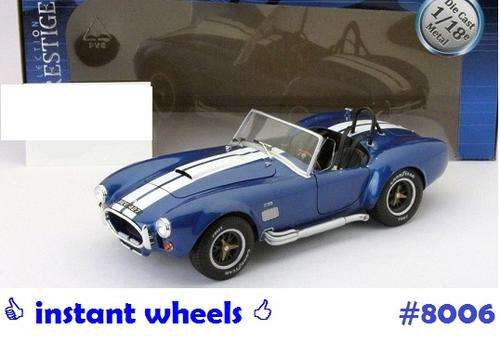 Shelby Cobra 427 SC blue+white 1965 Solido NEW, free shipping, #8006 instant wheels