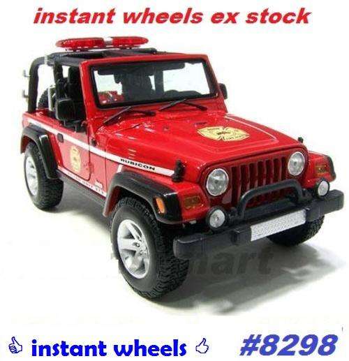 JEEP Wrangler Rubicon Brush Fire Unit, NEW+boxed, FREE delivery, #8298 instant wheels