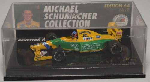 Benetton Ford B 192 F1 1992 M.Schumacher Minichamps 1:64 NEW+boxed  #6408 instant wheels