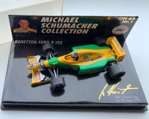 Benetton Ford B 192 F1 1992 M.Schumacher Minichamps 1:64 NEW+boxed  #6408 instant wheels