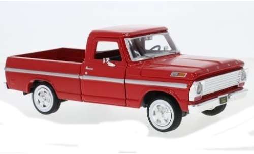 Ford F-100 1969 red 1/24 Motormax NEW+boxed  #2232 instant wheels