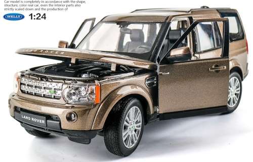 Land Rover Discovery 4 2010 lt.brown-met 1/24 Welly NEW+boxed FREE Delivery #2242 instant wheels