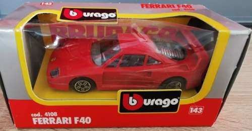 Ferrari F40 1987 red 1/43 Bburago/Italia NEW+boxed  #4081 instant wheels