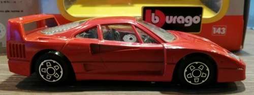 Ferrari F40 1987 red 1/43 Bburago/Italia NEW+boxed  #4081 instant wheels
