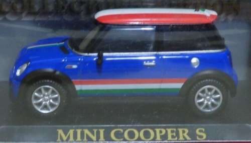 Mini Cooper S 2018 blue+IT-roof 1/43 Road Signature NEW+boxed  #5334 instant wheels