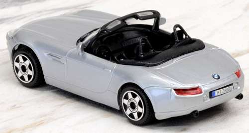 BMW Z8 Spider 2003 silver 1/43 Bburago NEW+showcased  #5412 instant wheels