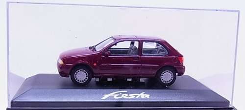 Ford Fiesta (3-door) 1995 maroon 1/43 Minichamps NEW+showcased  #5478 instant wheels