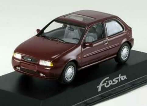 Ford Fiesta (3-door) 1995 maroon 1/43 Minichamps NEW+showcased  #5478 instant wheels