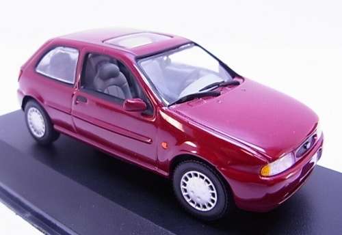 Ford Fiesta (3-door) 1995 maroon 1/43 Minichamps NEW+showcased  #5478 instant wheels