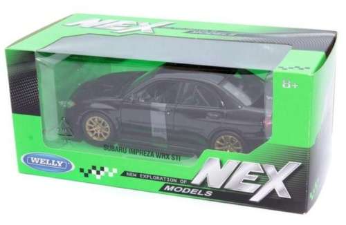 Subaru Impreza WRX STI 2010 black 1/24 Welly NEW +boxed  #2271 instant wheels