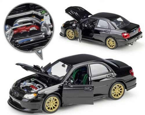 Subaru Impreza WRX STI 2010 black 1/24 Welly NEW +boxed  #2271 instant wheels