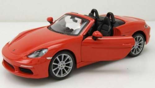 Porsche 718 (982) Boxter Cabrio 2016 orange 1:24 Bburago NEW+boxed  #2277 instant wheels