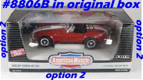 Shelby Cobra 427 S/C 1980 red+white 1/18 Ertl NEW+showcased  #8006 instant wheels