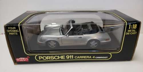Porsche 911 Carrera 4 Cabriolet  (964) 1994 silver 1/18 Anson NEW+boxed #8023 instant wheels