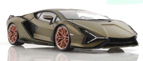 Lamborghini Sian FKP 37 2019 olive-gold-matte 1/18 Bburago NEW+boxed #8355 instant wheels