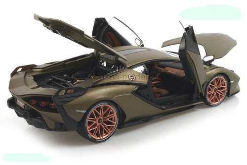Lamborghini Sian FKP 37 2019 olive-gold-matte 1/18 Bburago NEW+boxed #8355 instant wheels