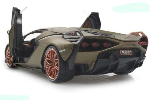 Lamborghini Sian FKP 37 2019 olive-gold-matte 1/18 Bburago NEW+boxed #8355 instant wheels