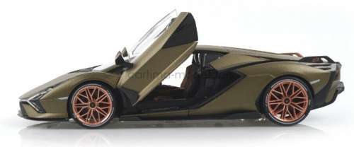 Lamborghini Sian FKP 37 2019 olive-gold-matte 1/18 Bburago NEW+boxed #8355 instant wheels