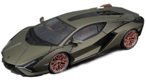 Lamborghini Sian FKP 37 2019 olive-gold-matte 1/18 Bburago NEW+boxed #8355 instant wheels