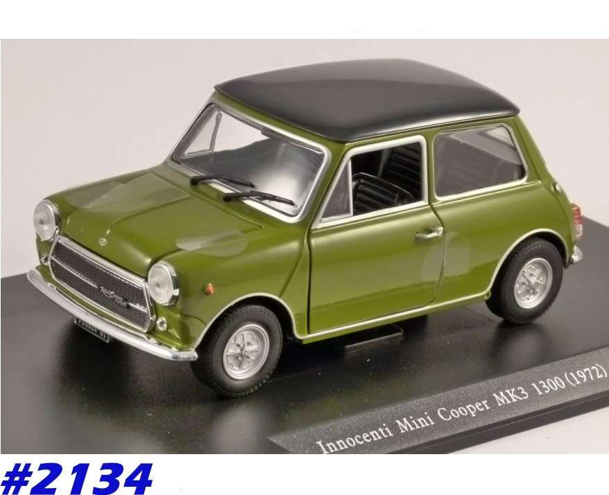 Mini Cooper Mk.3 1300 Innocenti green+black 1972 1/24 IXO NEW  #2134 instant wheels