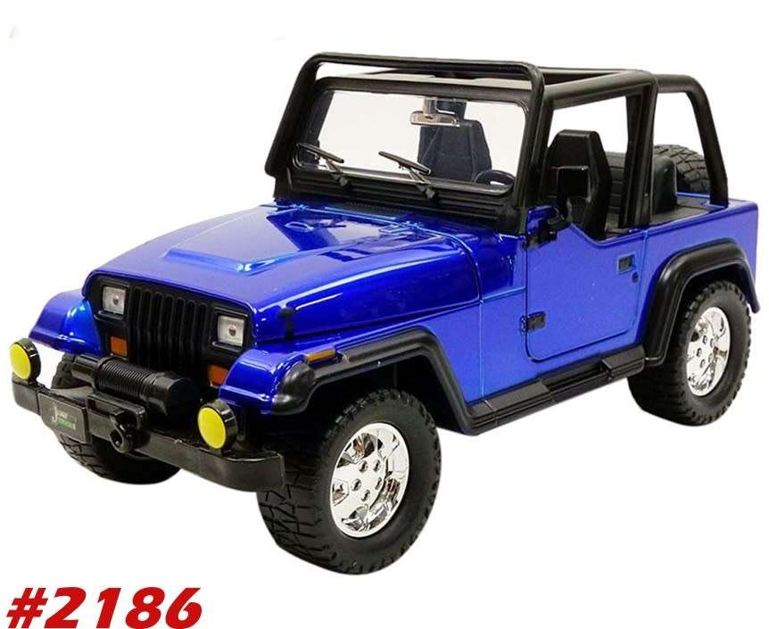 Jeep Wrangler 1992 (open) blue 1/24 Jada NEW+boxed  #2186 instant wheels