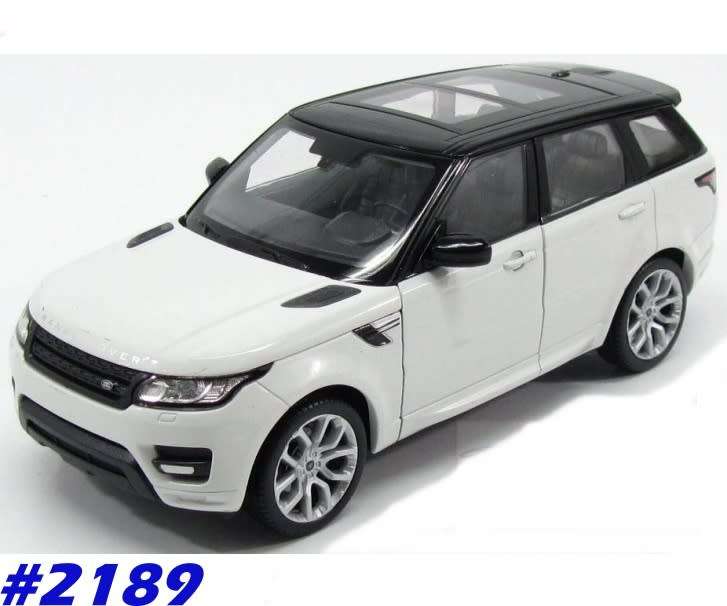 Land Rover RangeRover Sport 2014 white/black 1/24 Welly NEW+boxed  #2189 instant wheels