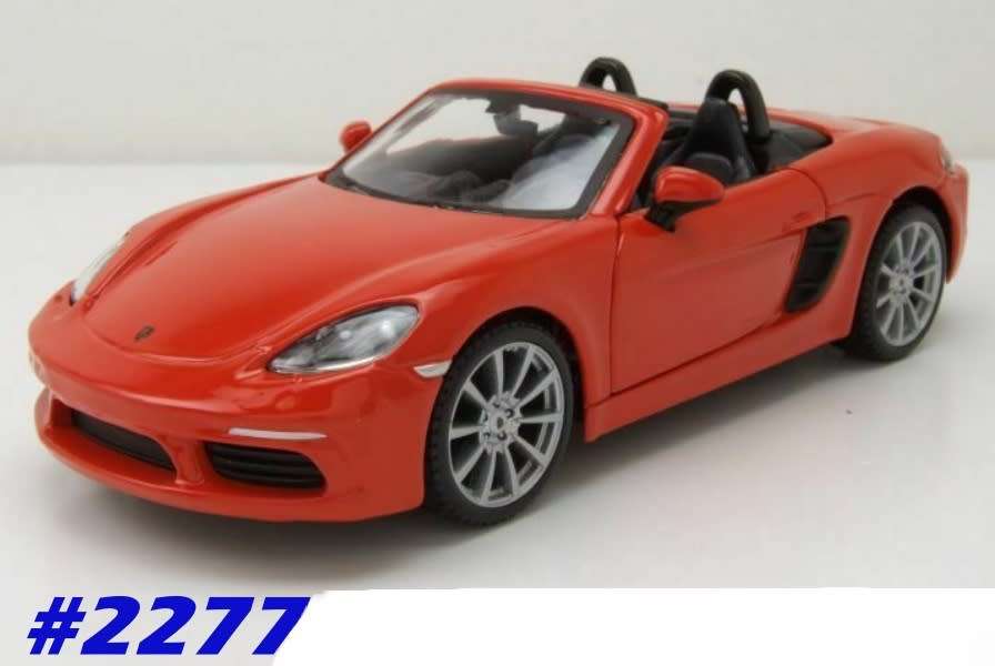 Porsche 718 (982) Boxter Cabrio 2016 orange 1:24 Bburago NEW+boxed  #2277 instant wheels