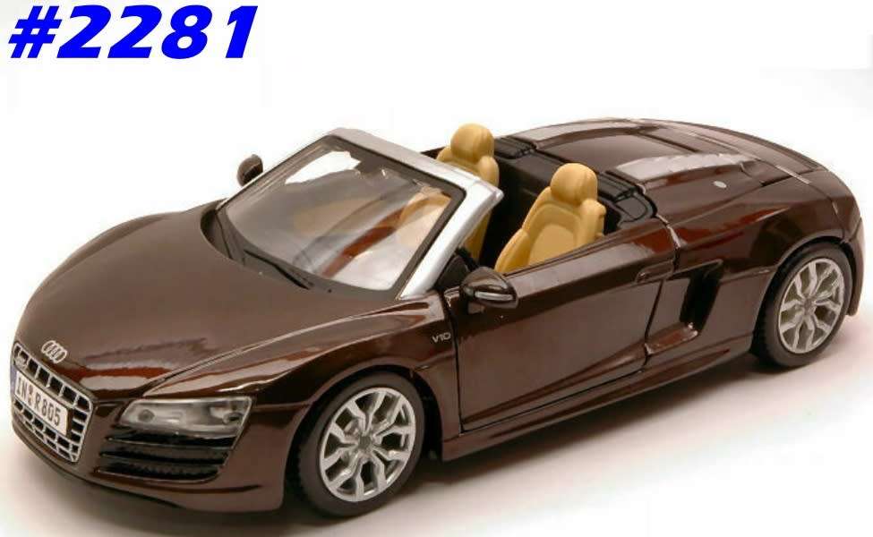 Audi R8 Spyder 2018 brown-met 1/24 Maisto NEW+boxed  #2281 instant wheels