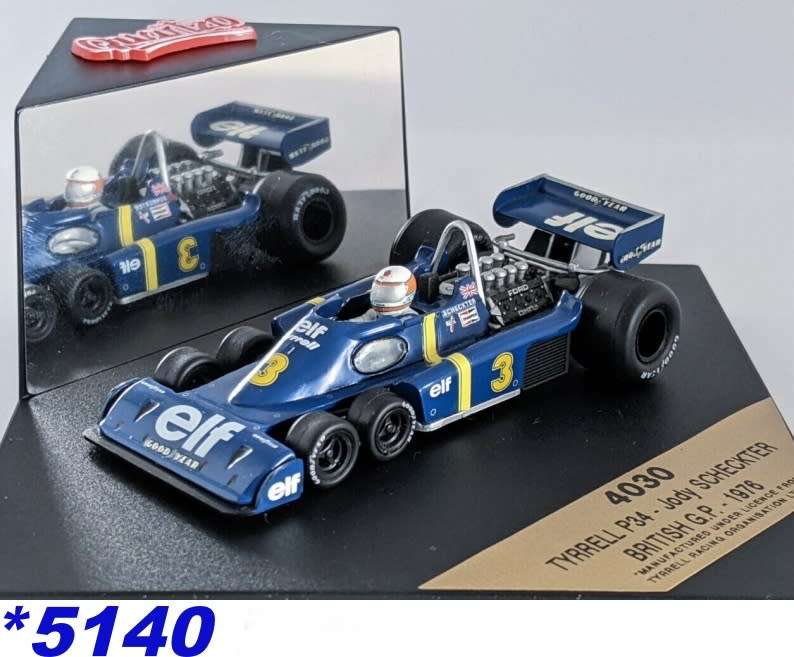 Tyrrell P34 1976 Jody Scheckter (British G.P) blue 1/43 Quartzo NEW+boxed *5140 instant wheels