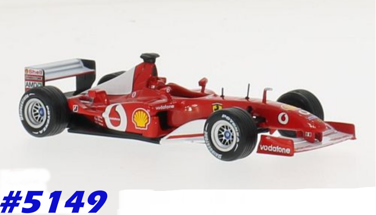 Ferrari F2002 F1 Vodafone 2002 No.1 M.Schumacher 1/43 IXO NEW+boxed  #5149 instant wheels